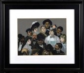 A vintage gouache depicting a