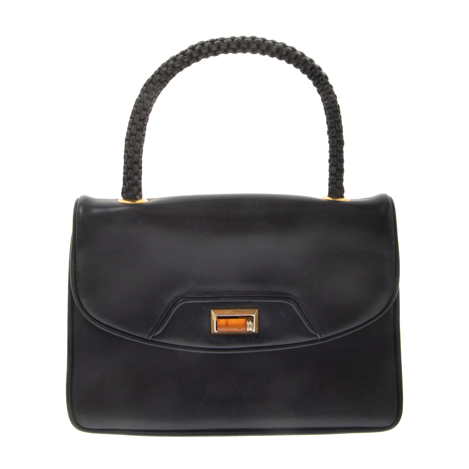 A VINTAGE GUCCI CHAIN HANDLE BAG