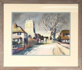 A vintage John Lear watercolor