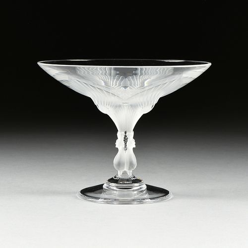 A VINTAGE LALIQUE FOOTED BOWL,