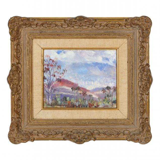 A VINTAGE LANDSCAPE PAINTING Oil on