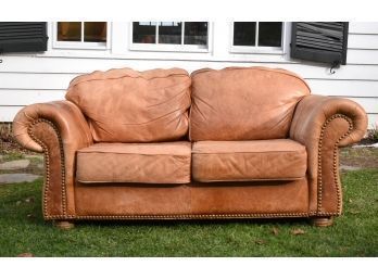 A vintage 'Leather Center' brown