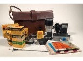 A vintage Leica accessory lot