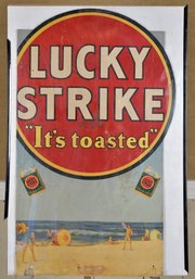 A vintage lithograph on cardboard