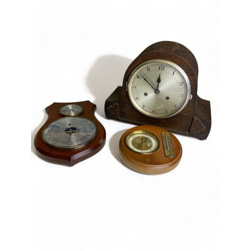 A VINTAGE LUFFT BAROMETER AND