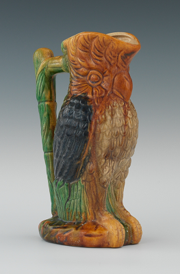 A Vintage Majolica Parrot Pitcher