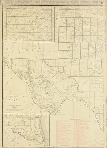 A VINTAGE MAP, "RAND MCNALLY