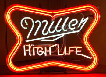 A vintage Miller High Life neon