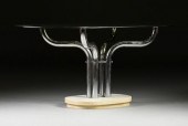 A VINTAGE MODERN SMOKED GLASS