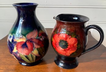 A vintage Moorcroft pitcher and
