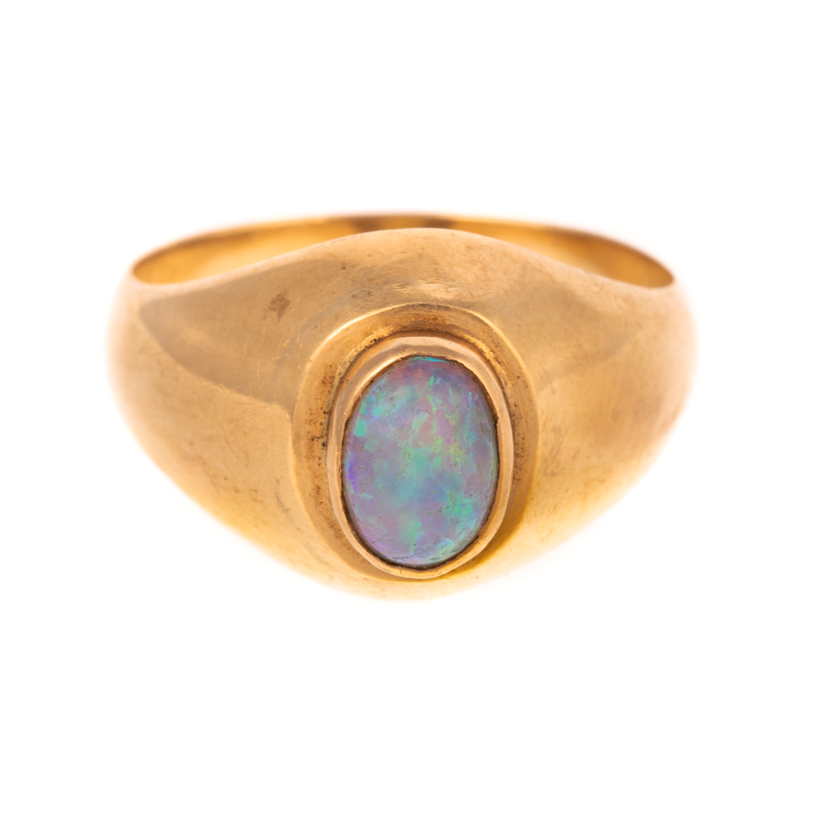 A VINTAGE OPAL RING IN 14K 14K