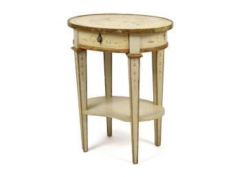 A vintage painted wooden stand,
