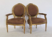 A VINTAGE PAIR OF GILT DECORAT
