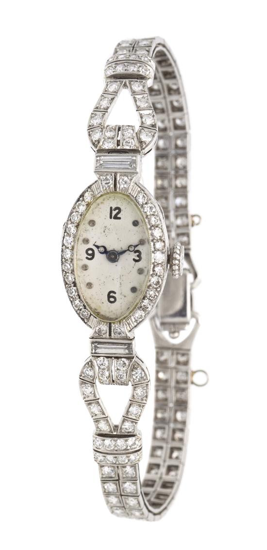 A Vintage Platinum and Diamond