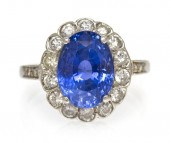 A Vintage Platinum Sapphire an