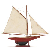 A VINTAGE POND SAILBOAT ON STA