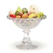 A VINTAGE PRESSED GLASS CENTER