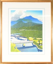 A vintage Sabra Field woodblock