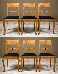 A vintage set of six Biedermeier