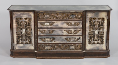 A Vintage Smoked Mirror Clad Buffet