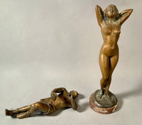 A vintage standing nude female
