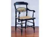 A vintage stenciled decorated