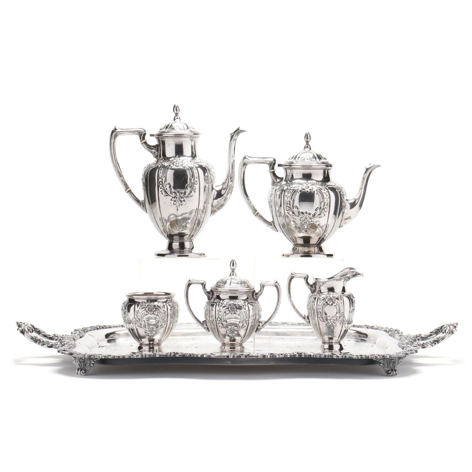 A VINTAGE STERLING SILVER TEA &