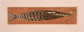 A vintage unframed woodblock p