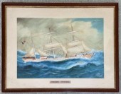 A vintage watercolor and gouac