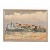 A VINTAGE WATERCOLOR PAINTING