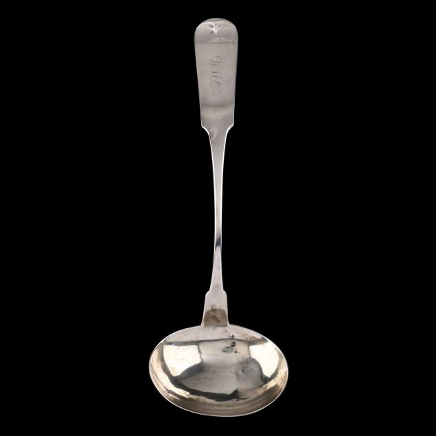 A VIRGINIA COIN SILVER LADLE,