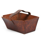 A VIRGINIA LEATHER KEY BASKET<