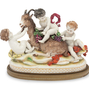 A Volkstedt Porcelain Figural Group