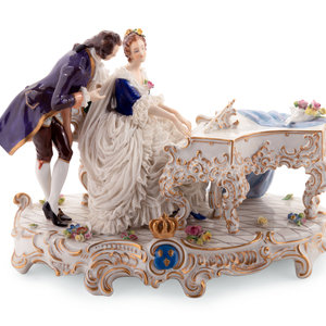 A Volkstedt Porcelain Figural Group