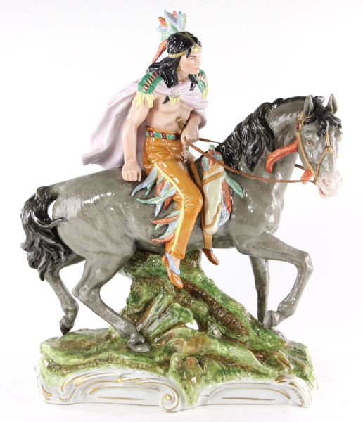 A. W. F. Kister Porcelain Indian on