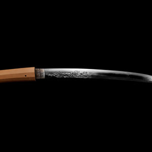 A Wakazashi in shirasaya, signed