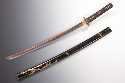 A Wakizashi Samurai Sword with Higo