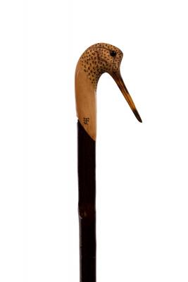 A walking stick with woodcock