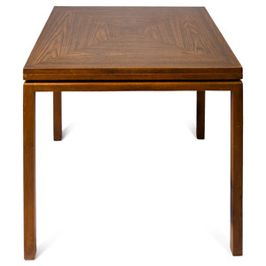 A Walnut and Laminate Flip-Top Game