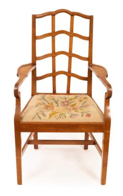 A walnut armchair of Cotswold