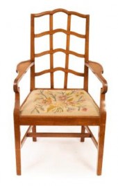 A walnut armchair of Cotswold
