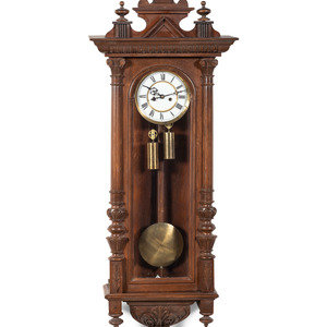 A Walnut Case Wall Clock 20th