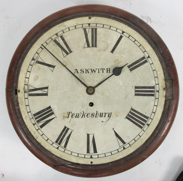 A walnut eight-day kitchen dial the