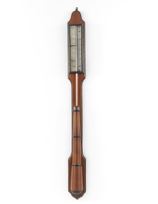 A Walnut Stick Barometer by E. C.