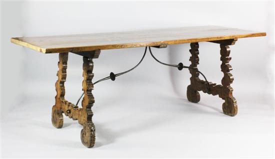 A walnut table Spanish 17th century