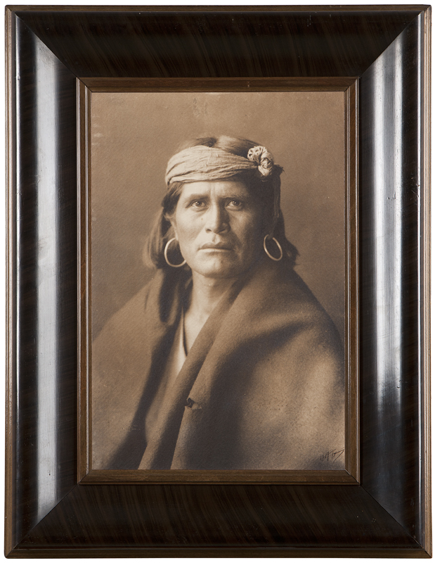 A Walpi Man 1900-3 signed in ink