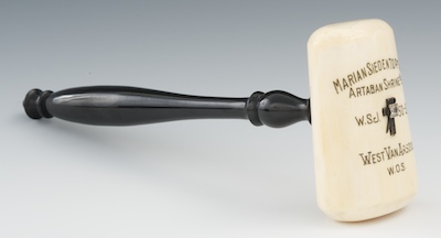 A Walrus Tusk and Ebony Gavel of