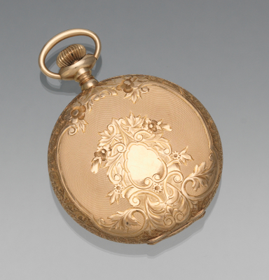A Waltham 14k Gold Hunter Case