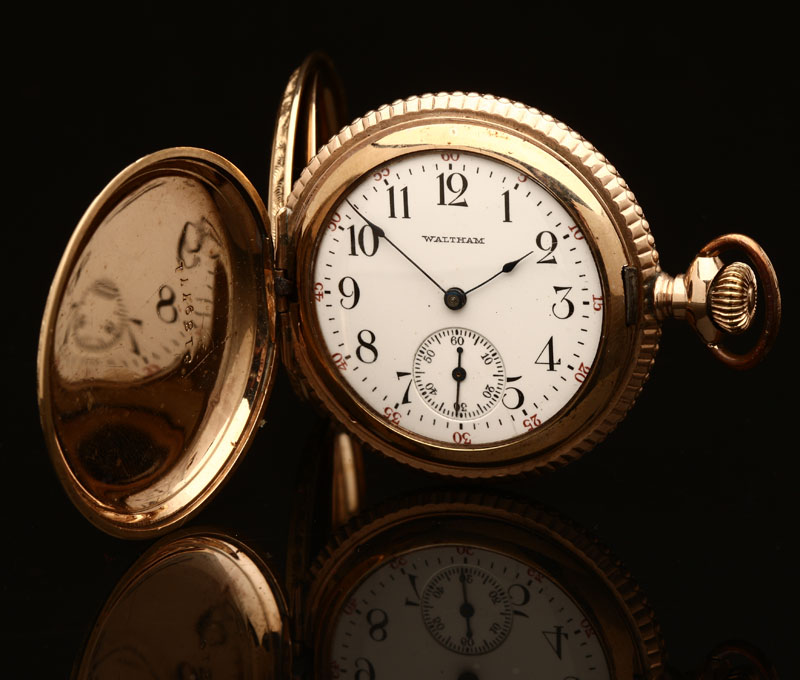 A Waltham 14K gold pocket watch The