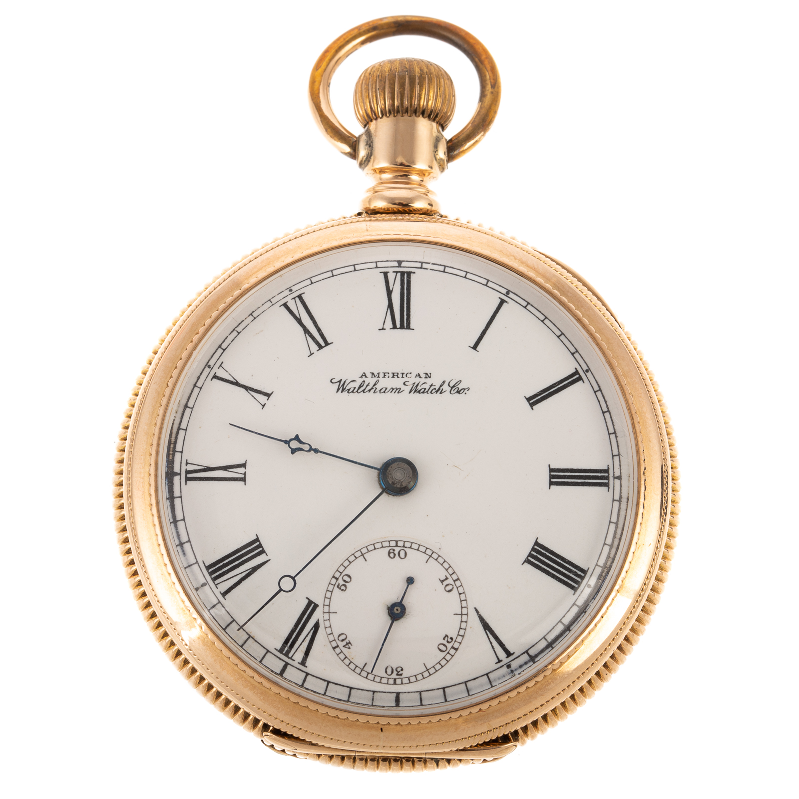 A WALTHAM POCKET WATCH IN 14K 14K